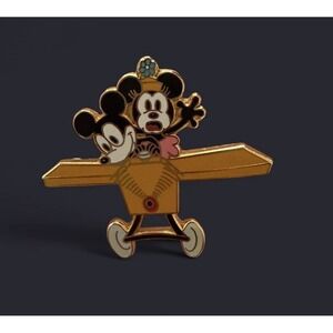 DISNEY GALLERY MICKEY MOUSE THRU THE YEARS PLANE CRAZY PIN